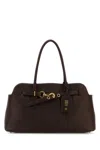Miu Miu Women Chocolate Leather Aventure Shoulder Bag