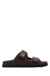 Miu Miu Dark Brown Leather Sandals