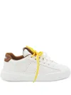 Miu Miu Chunky Leather Sneakers In Weiss