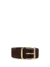 Miu Miu Suede Buckle Belt Loop Adjustable Length In Brown