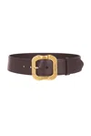 Miu Miu Belt In Root Color Leather Women In Radica