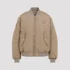 Miu Miu Clay Brown Jacket In Nude & Neutrals