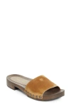 Miu Miu Clog Slide Sandal In Cannella