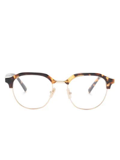 Miu Miu Clubmaster-frame Glasses In Brown