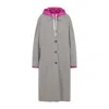 Miu Miu Cappuccino Cotton Blend Reversible Overcoat