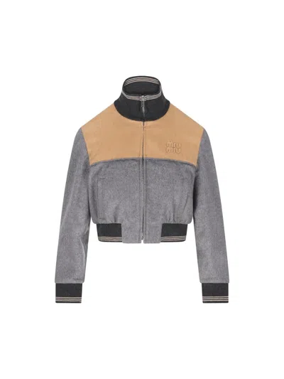 Miu Miu Coats In Gray