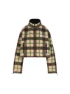 Miu Miu Checked Zip Jacket In Multi