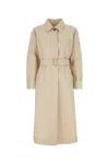 Miu Miu Women's Sand Cotton Trench Coat In Beige O Tan