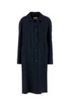 Miu Miu Soprabito Oversize In Misto Mohair Blu Navy Donna In Blue