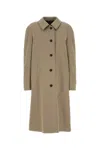 Miu Miu Reversible Trench Coat Featuring Back Vent In Brown