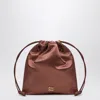 Miu Miu Cocoa-coloured Satin Pouch In Brown