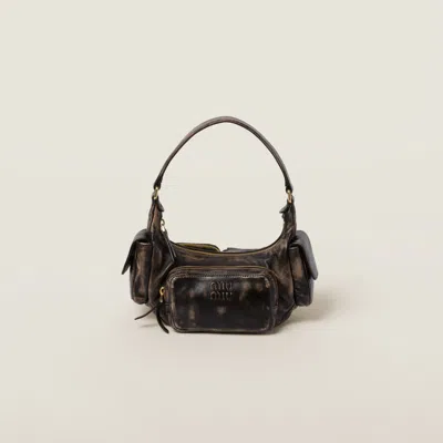 Miu Miu Coffee Nappa Leather Pocket Bag