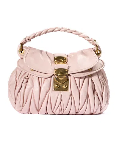 Miu Miu Coffer Large Groffata Powder In Neutral
