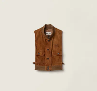 Miu Miu Capi In Pelle In Brown