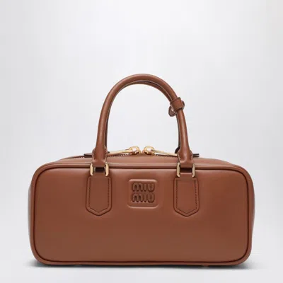 Miu Miu Cognac Coloured Arcadie Large Top Case Women In Brown
