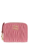 Miu Miu Coin Purse In Padded Nappa In Pink