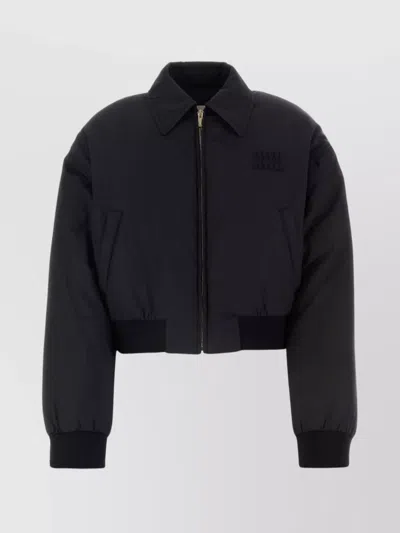 Miu Miu Collared Neck Cotton Down Jacket