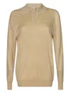 Miu Miu Long-sleeves Polo Shirt In Albino