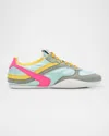 Miu Miu Colorblock Nylon Tech Runner Sneakers In Multi
