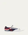 Miu Miu Colorblock Tech Thong Sneakers In Baltico Amaranto