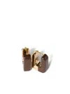 Miu Miu Colourblock Earrings In Brown