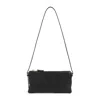 Miu Miu Compact Black Lamb Leather Clutch With Adjustable Strap