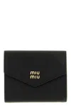 Miu Miu Compact Wallet In Black