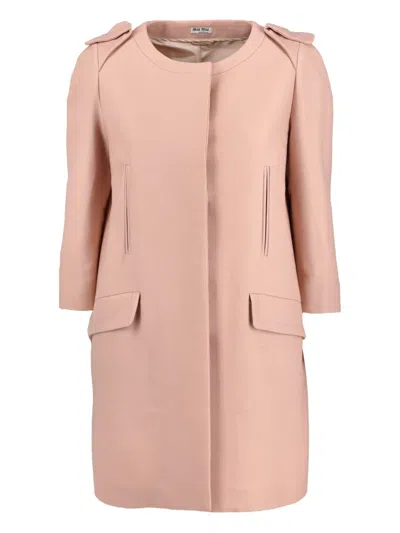 Pre-owned Miu Miu Concealed-fastening Coat