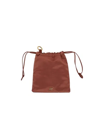 Miu Miu Contenitore Piatto In Brown