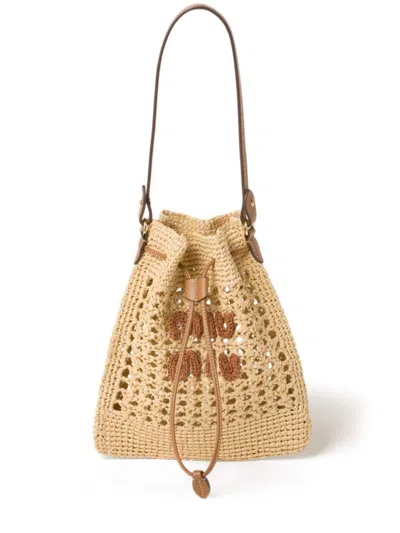 Miu Miu Contenitori Crochet Rete In Brown