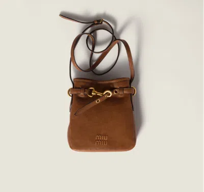 Miu Miu Contenitori Nappa Aviator In Brown