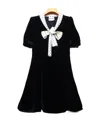 Miu Miu Contrast Color Lace Design Dress In Black