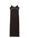 Miu Miu Stretch Jersey Midi-dress In Brown