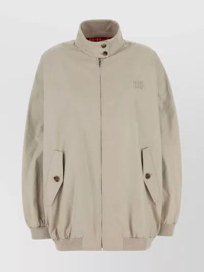 MIU MIU COOKED BLEND JACKET WITH BUTTONED POCKETS