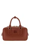 Miu Miu Arcadie Regular Cognac Coloured Top Case Women In Brown