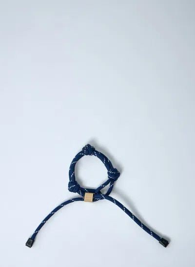 Miu Miu Cord Bracelet In Blue