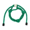 Miu Miu Emerald Green Fabric Bracelet In Green