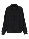 Miu Miu Cord-collar Checked Jacket In Black