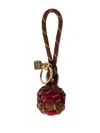 Miu Miu Cord Keyring In 褐色