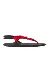 Miu Miu Nastro Cross Rope Grip-strap Sandals In Black