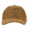 Miu Miu Corduroy Baseball Cap In Sand