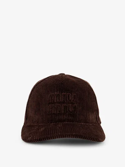 MIU MIU CORDUROY BASEBALL HAT