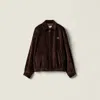 Miu Miu Corduroy Blouson Jacket In Brown