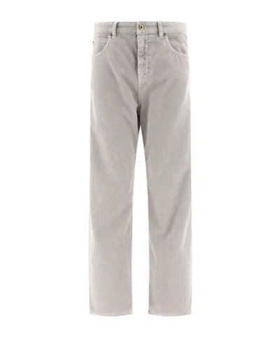 Miu Miu Corduroy Casual Pants In Gray