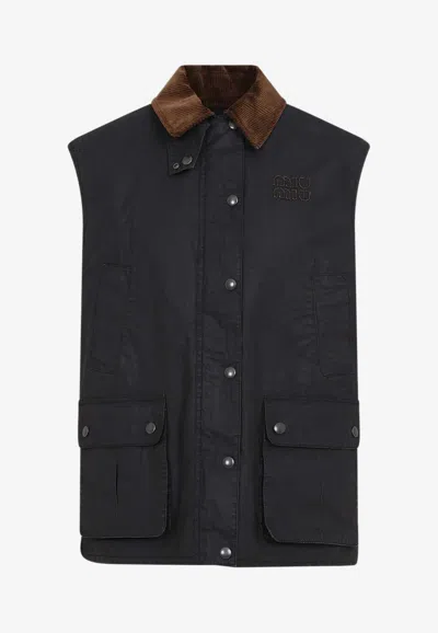 MIU MIU CORDUROY COLLAR JACKET