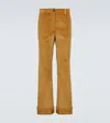 Miu Miu Corduroy Flared Pants In Brown