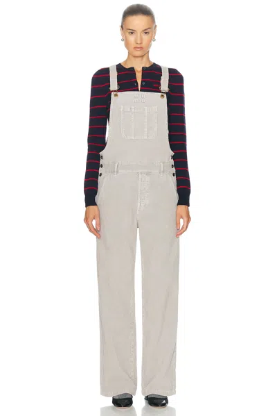 Miu Miu Corduroy Overalls In Granito
