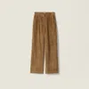Miu Miu Corduroy Pants In Brown