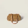 Miu Miu Corduroy Pocket Top-handle Bag In Brown