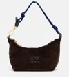 Miu Miu Corduroy Shoulder Bag In Brown